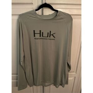 HUK Performance Vented Pursuit Sz XL Fishing Pullover Gray